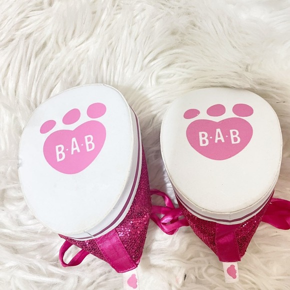 5/$25 Build a Bear Pink Sparkly Lace Up Sneakers - Picture 5 of 5
